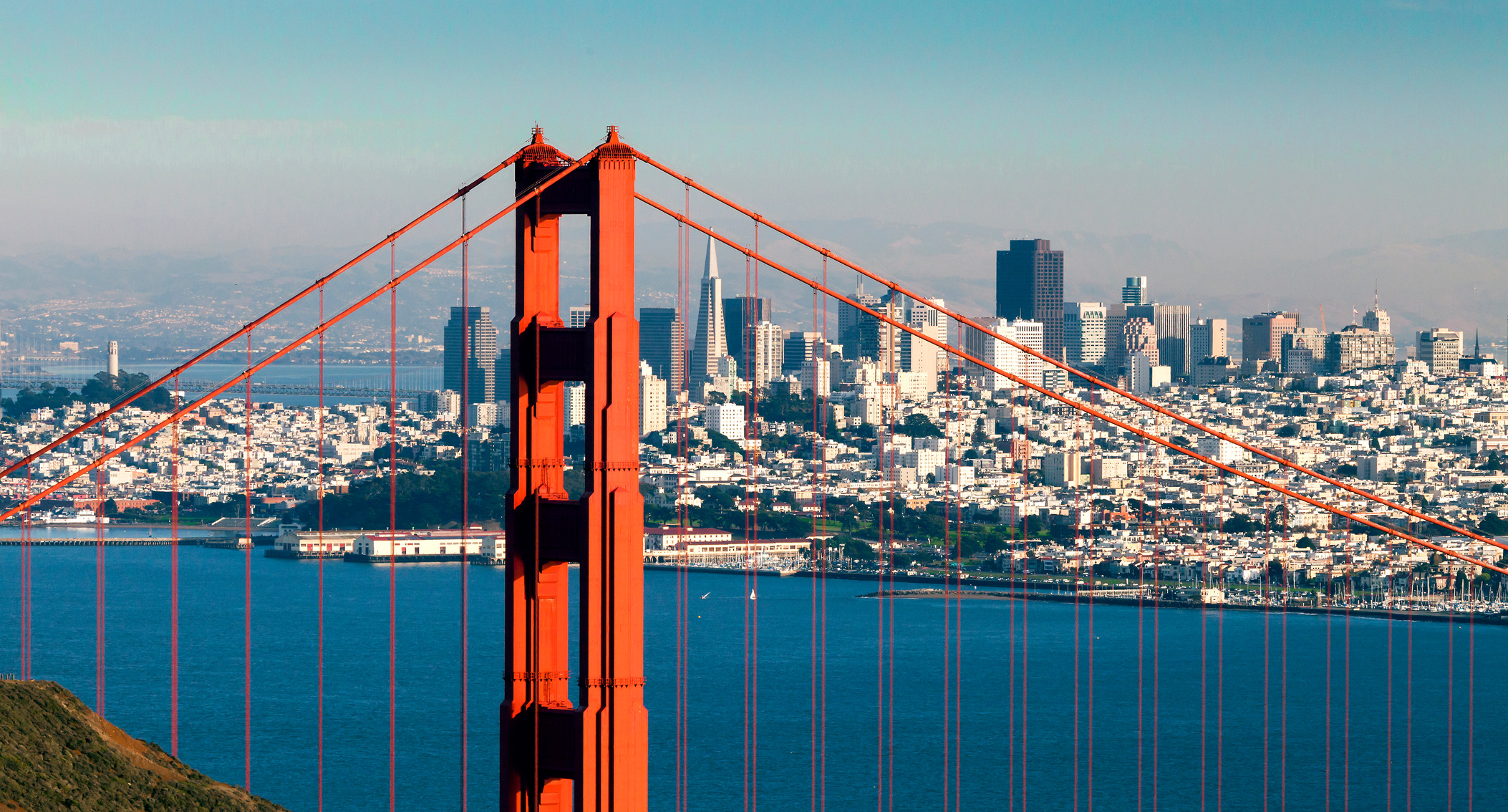 San Francisco with the Golden Gate bridge